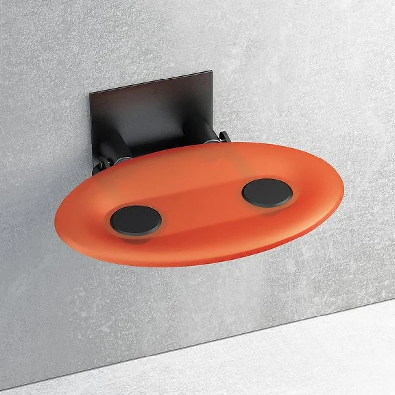 Сиденье для душа Ravak Ovo P Orange/Black B8F0000044 Прозрачно-оранжевое Черное
