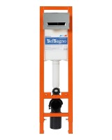 Инсталляция BelBagno BB003-30 для подвесного унитаза без клавиши смыва нержавеющая сталь