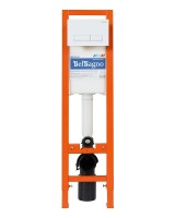 Инсталляция BelBagno BB003-30 для подвесного унитаза без клавиши смыва нержавеющая сталь
