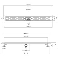 Душевой лоток Esbano Meta 80 M-TILE-80SG ESTRMETTILE80SG с  решеткой Золото матовое / под плитку