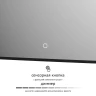 Зеркало Defesto Aura 70х50 DF 2974SH с подсветкой 21W-3000K/Сенсорный выключатель/Теплый белый свет/Черная рама