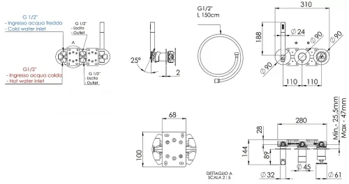 Смеситель для душа Remer Chrono CH97D3P цвет Хром