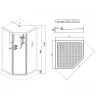 Душевая кабина Esbano ES-110PR 110x110 ESKB110PR без гидромассажа