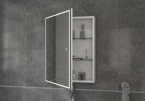 Зеркальный шкаф Vigo Geometry 60 L zsh.GEO.60.El с подсветкой Белый