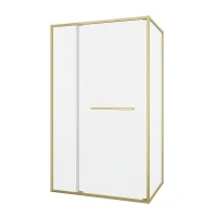 Душевой уголок Black&White S1180-1290G 120x90 11801290G профиль брашированное золото стекло прозрачное