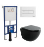 Унитаз с инсталляцией DIWO Ceramicanova Vogue CN4008TMB + DIWO 4501 с сиденьем Микролифт с клавишей смыва цвет Глянцевый белый