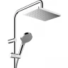 Душевая система Hansgrohe Vernis Shape Showerpipe 26286000 с термостатом Хром латунь на стену