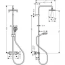 Душевая система Hansgrohe Vernis Shape Showerpipe 26286000 с термостатом Хром латунь на стену