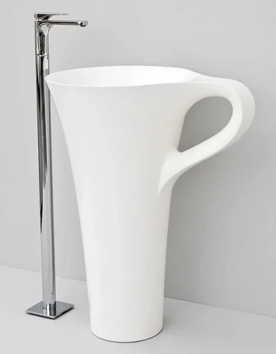 Раковина Artceram Cup 70 OSL004 01 00 Белая искусственный камень (литьевой мрамор) напольный