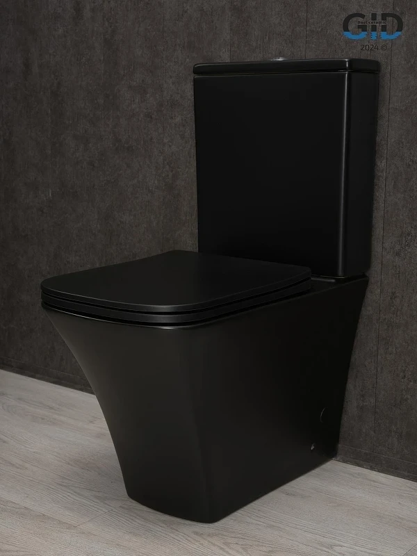 Унитаз компакт Gid Cuadrado Tn2184Bm 62252Y цвет Черный матовый с бачком и сиденьем Микролифт