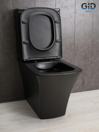 Унитаз компакт Gid Cuadrado Tn2184Bm 62252Y цвет Черный матовый с бачком и сиденьем Микролифт
