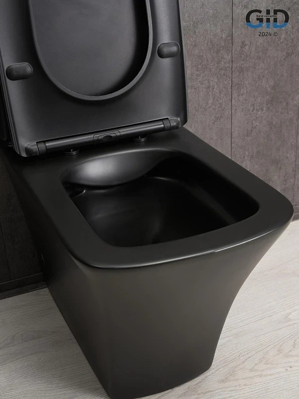 Унитаз компакт Gid Cuadrado Tn2184Bm 62252Y цвет Черный матовый с бачком и сиденьем Микролифт
