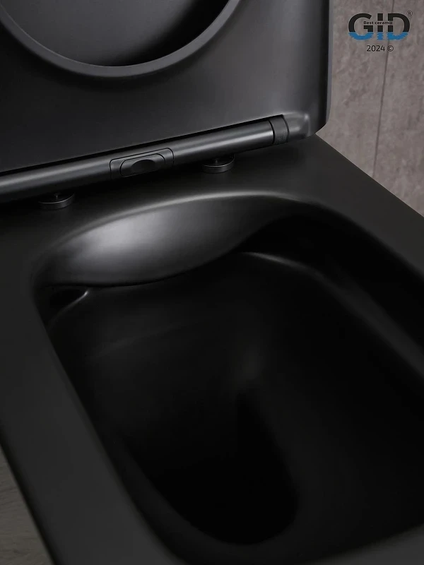 Унитаз компакт Gid Cuadrado Tn2184Bm 62252Y цвет Черный матовый с бачком и сиденьем Микролифт