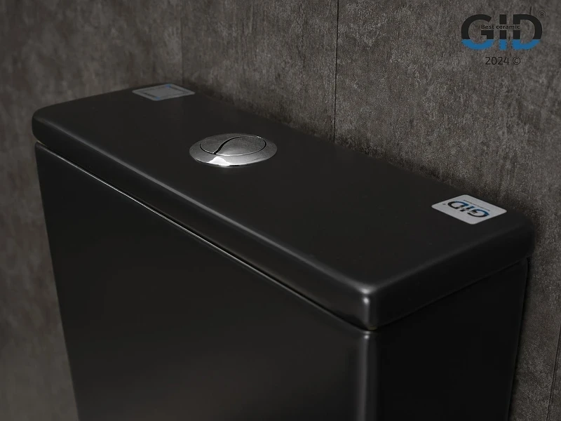 Унитаз компакт Gid Cuadrado Tn2184Bm 62252Y цвет Черный матовый с бачком и сиденьем Микролифт
