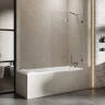 Шторка для ванны New Trendy AVEXA Gunmetal brushed x100 EXK-3522