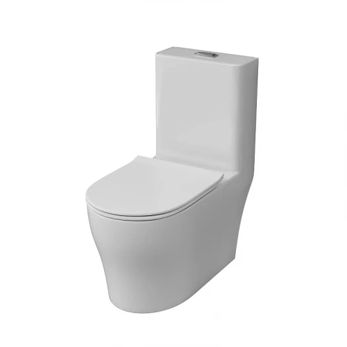 Унитаз моноблок Grossman Classic GR-4488SQ цвет Белый глянцевый с бачком и сиденьем