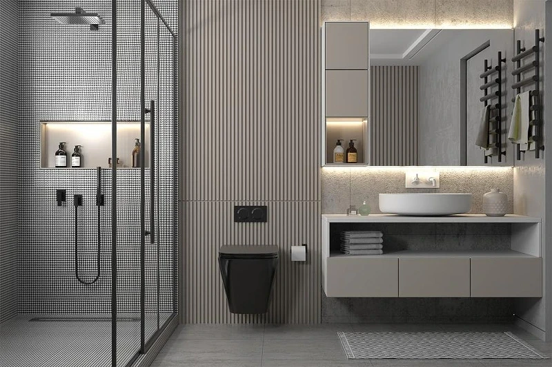 Комплект унитаза Abber Rechteck AC1201MB-AC0105-AC0120NG с сиденьем Микролифт и клавишей смыва цвет Никель