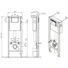 Комплект унитаза Cersanit City Smart CO DPL EO slim LP с инсталляцией Vector 64917 с сиденьем Микролифт фарфор подвесной
