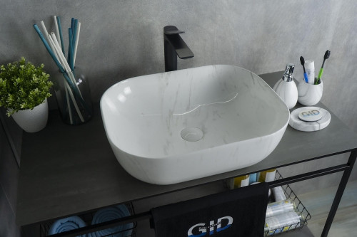 Раковина-чаша Gid Geometrico 50 K397D9 53322 цвет Под камень глянцевый