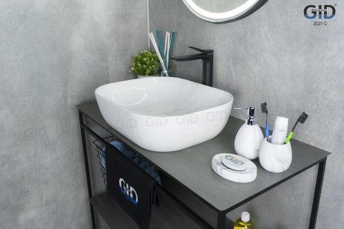 Раковина-чаша Gid Geometrico 50 K397D9 53322 цвет Под камень глянцевый
