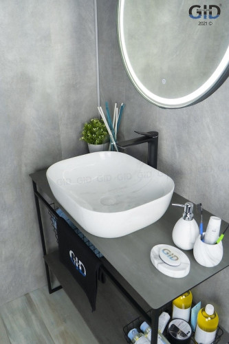 Раковина-чаша Gid Geometrico 50 K397D9 53322 цвет Под камень глянцевый