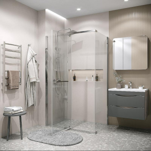 Душевая стенка Grossman Pragma 80 200.K33.03.80.10.00 профиль Хром стекло прозрачное