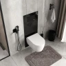 Инсталляция WasserKRAFT Salm 27TLT.010.ME.BL.MB02 для унитаза Черное стекло с Черной матовой клавишей смыва