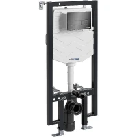 Инсталляция WasserKRAFT Vils 56TLT.010.ME.PB03 для унитаза с клавишей смыва Черный глянец
