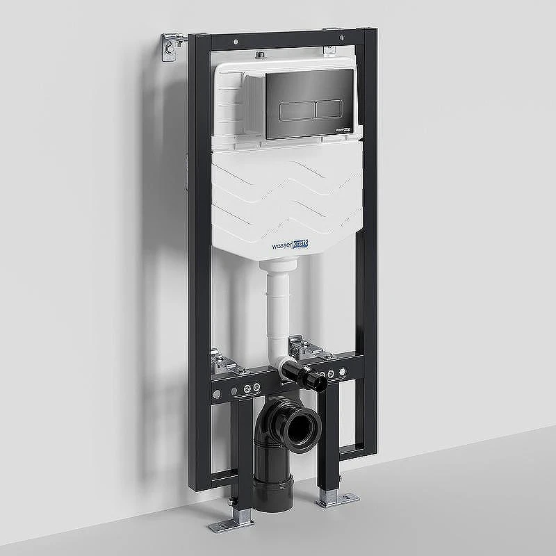 Инсталляция WasserKRAFT Vils 56TLT.010.ME.PB03 для унитаза с клавишей смыва Черный глянец