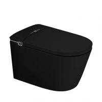 Умный унитаз подвесной Abber Bequem AC1121SMB цвет Черный матовый с сиденьем Микролифт