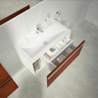Раковина Ravak Clear 100 XJJ01110000 Белая искусственный камень (литьевой мрамор) полувстраиваемая