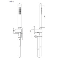 Душевой гарнитур AQUAme Savona AQM8712GM цвет Оружейный металл