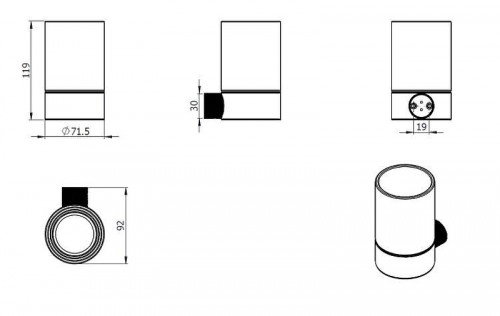 Стакан для зубных щеток Splendy Passion PA4031VSCR цвет Хром