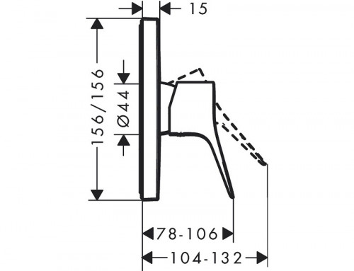 Смеситель для душа Hansgrohe Vivenis 75615700 Белый матовый латунь встраиваемый
