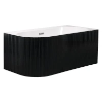 Акриловая ванна Azario Lago Blanco Black 170х75 R AZ-6724-1CRB 17075 цвет Черный матовый Белый глянец