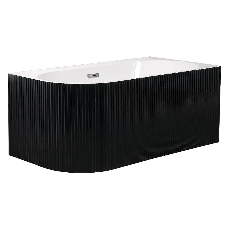 Акриловая ванна Azario Lago Blanco Black 170х75 R AZ-6724-1CRB 17075 цвет Черный матовый Белый глянец