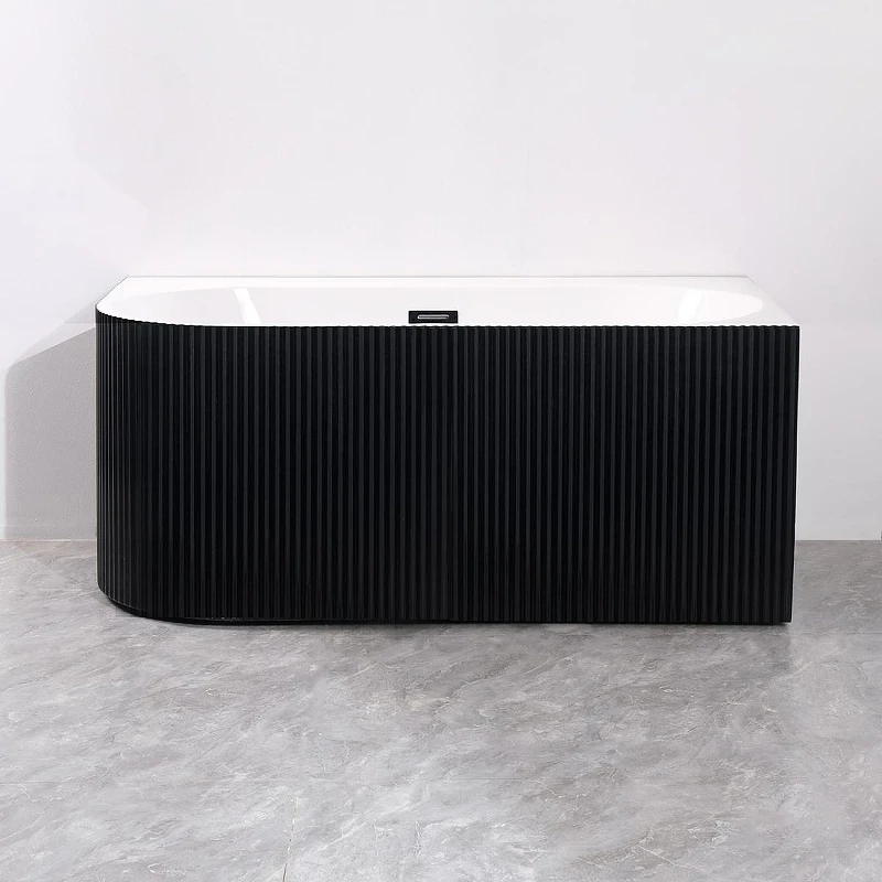 Акриловая ванна Azario Lago Blanco Black 170х75 R AZ-6724-1CRB 17075 цвет Черный матовый Белый глянец
