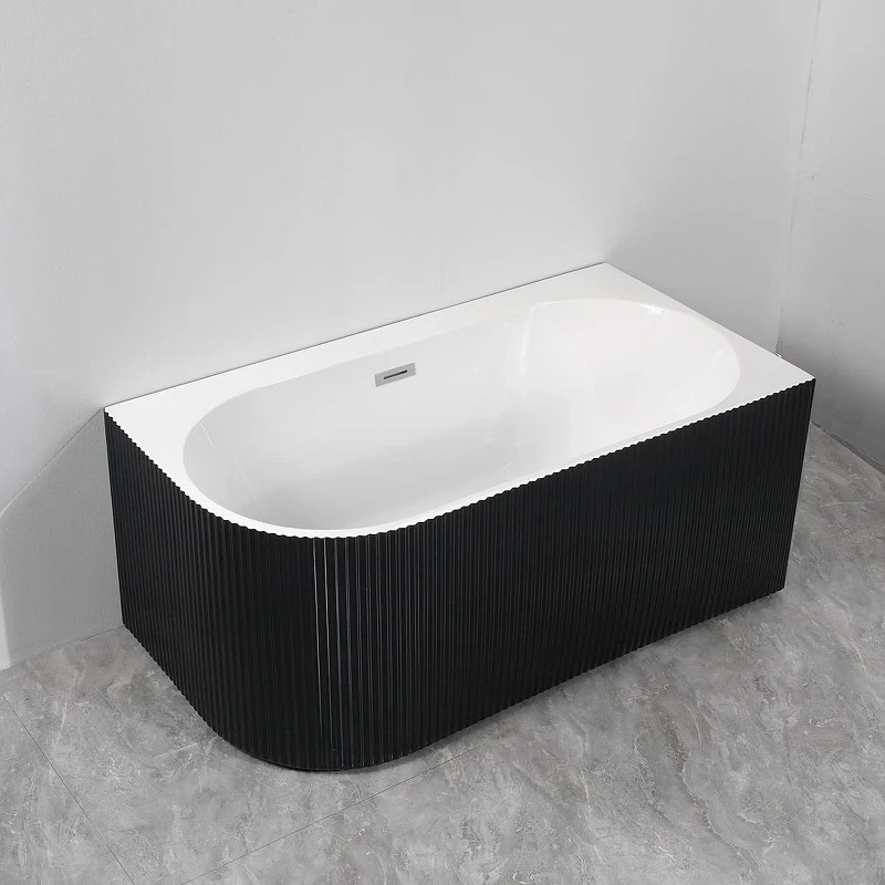 Акриловая ванна Azario Lago Blanco Black 170х75 R AZ-6724-1CRB 17075 цвет Черный матовый Белый глянец