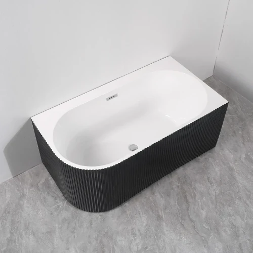 Акриловая ванна Azario Lago Blanco Black 170х75 R AZ-6724-1CRB 17075 цвет Черный матовый Белый глянец