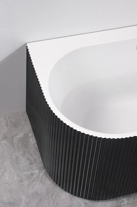 Акриловая ванна Azario Lago Blanco Black 170х75 R AZ-6724-1CRB 17075 цвет Черный матовый Белый глянец