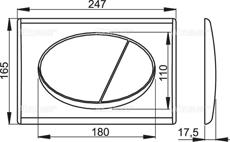 Инсталляция Alcaplast Sadromodul AM101/1120-3:1 RU M70-0001 для унитаза с Белой клавишей смыва пластик