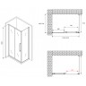 Душевой уголок Abber Schwarzer Diamant 150x70 AG30150BMH-S70BM профиль Черный стекло матовое