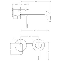 Смеситель для раковины Cezares Relax RELAX-BLI2-1-01-W0 Хром нержавеющая сталь встраиваемый
