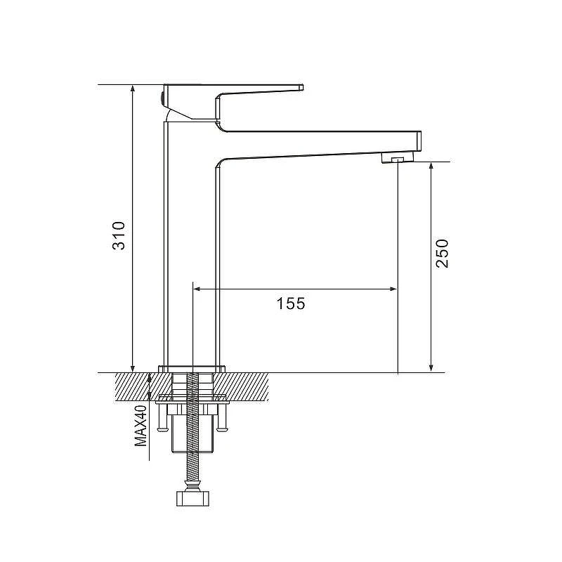 Смеситель для раковины Rose R2811 цвет Хром