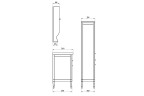 Зеркало ASB-Woodline Гранда 60 11483 Grigio массив дерева