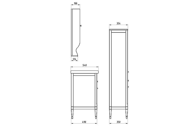 Зеркало ASB-Woodline Гранда 60 11483 Grigio массив дерева