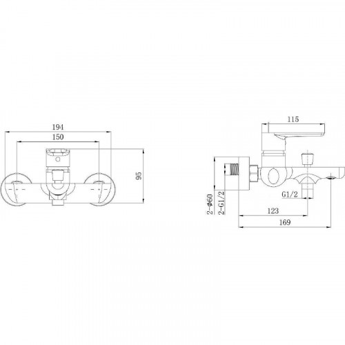 Смеситель для ванны Allen Brau Eclipse 2.0 5.E1A03-31 Черный матовый