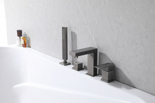 Смеситель на борт ванны Abber Daheim AF8213NG Никель латунь