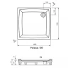 Акриловый поддон для душа Ravak Galaxy Elipso EX 100х100 A02AA01310 Белый