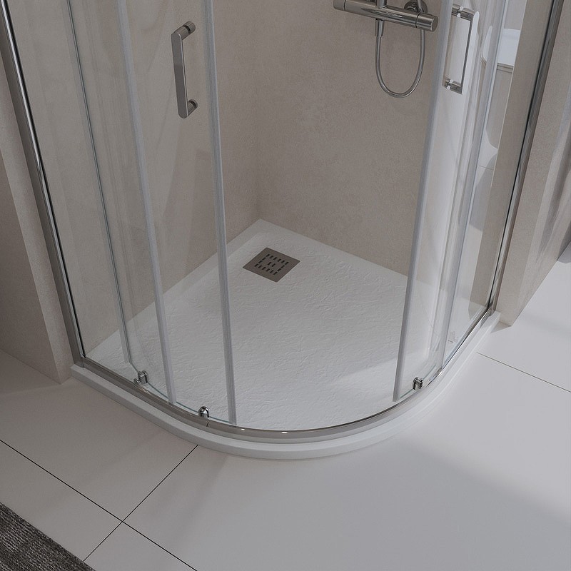 Душевой поддон из искусственного камня BelBagno Uno 90x90 TRAY-MR-UNO-R-90-550-35-W-CR Белый